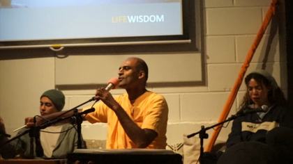Hare Krishna movement monk talk in London
