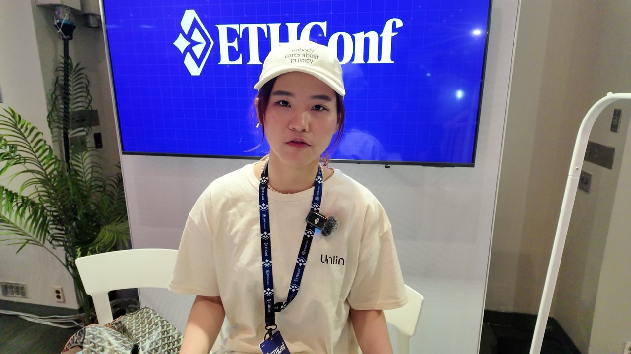Maggie of Unlink at ETHConf, New York
