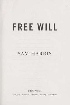 The cover of Free Will by Sam Harris